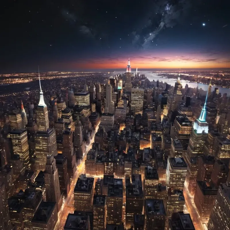 Urban AI generated cityscape artwork